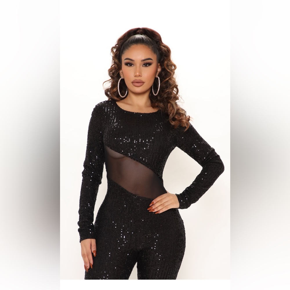 Dazzling darling sequin jumpsuit